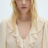 Mango blouse feliz in raw/unbleached - D1
