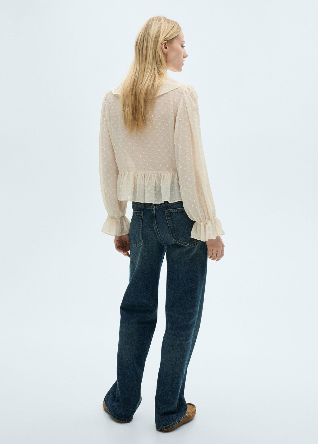 Mango blouse feliz in raw/unbleached - R