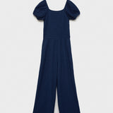 Mango jumpsuit boat in midnight blue - B