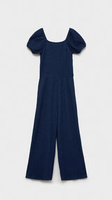 Mango jumpsuit boat in midnight blue - B