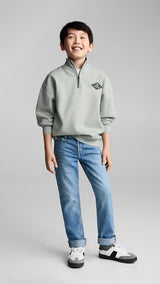 Mango sweatshirt point in green