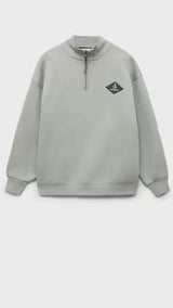 Mango sweatshirt point in green