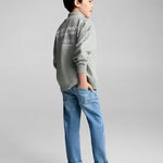 Mango sweatshirt point in green