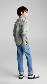 Mango sweatshirt point in green