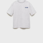 Mango t-shirt fast in light vigore grey - B
