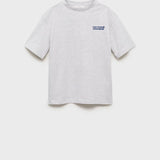 Mango t-shirt fast in light vigore grey - B