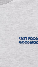 Mango t-shirt fast in light vigore grey - D8