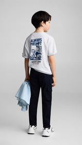 Mango t-shirt fast in light vigore grey - R