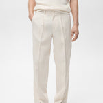 Mango trousers nikos in ivory