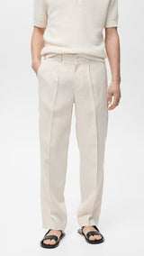 Mango trousers nikos in ivory