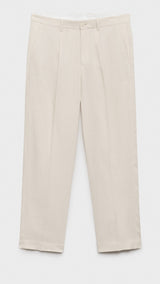 Mango trousers nikos in ivory - B