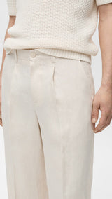 Mango trousers nikos in ivory - D1