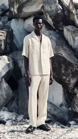 Mango trousers nikos in ivory - D3