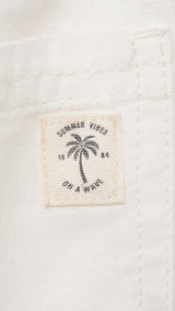 Mango trousers bambu in white