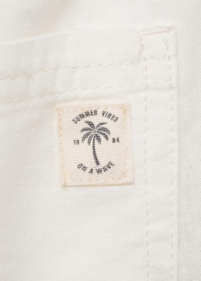 Mango trousers bambu in white