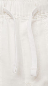 Mango trousers bambu in white