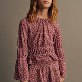 Mango t-shirt sonia in garnet