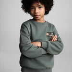 Mango sweatshirt shot in moss