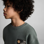 Mango sweatshirt shot in moss - D1