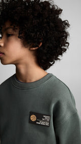 Mango sweatshirt shot in moss - D1