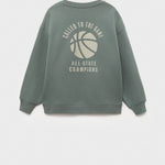 Mango sweatshirt shot in moss - R