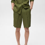 Mango bermudas yorgos in green