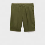 Mango bermudas yorgos in green - B