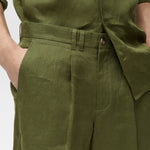 Mango bermudas yorgos in green - D1