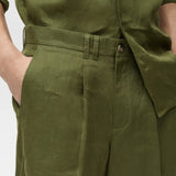 Mango bermudas yorgos in green - D1