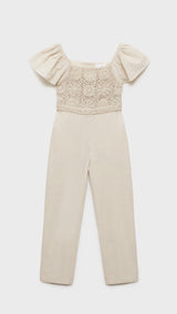 Mango jumpsuit panetone in stone - B