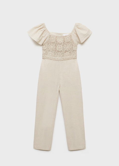 Mango jumpsuit panetone in stone