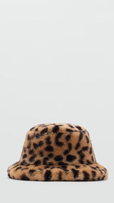 Mango beanie chessuf in brown - B