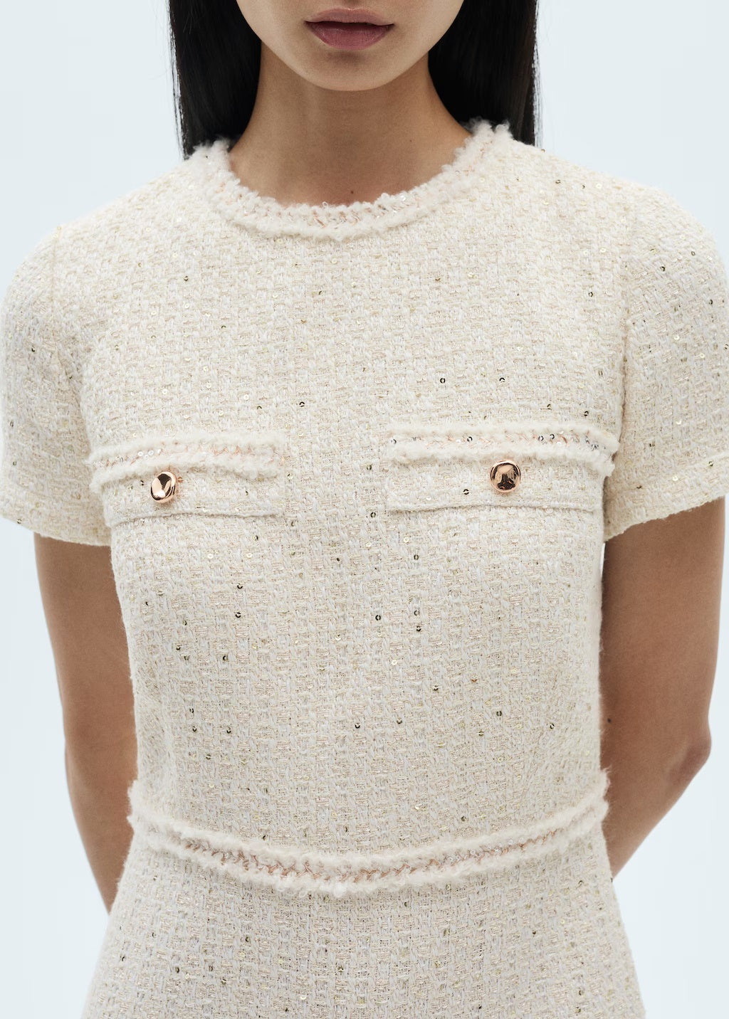 Mango dress lux in raw/unbleached - D6