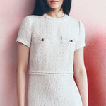 Mango dress lux in raw/unbleached - D7