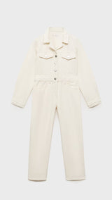 Mango jumpsuit worker in raw/unbleached - B