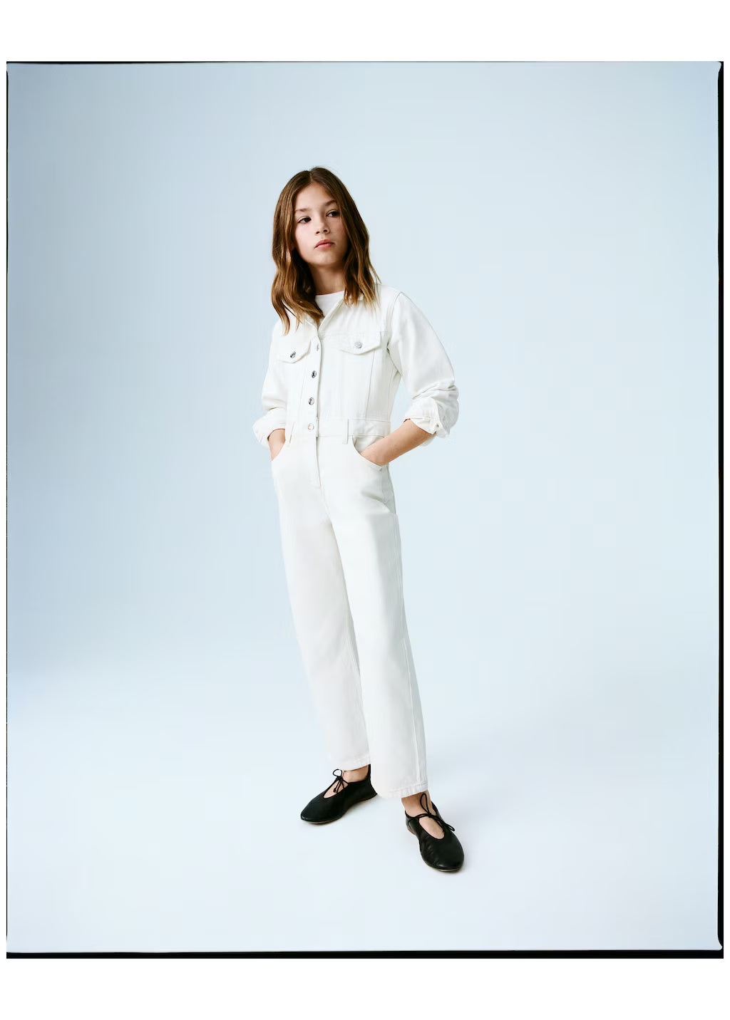 Mango jumpsuit worker in raw/unbleached - D5
