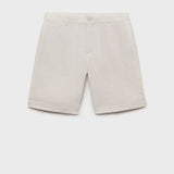 Mango bermudas carp in off white - B