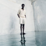 Mango bermudas carp in off white - D3