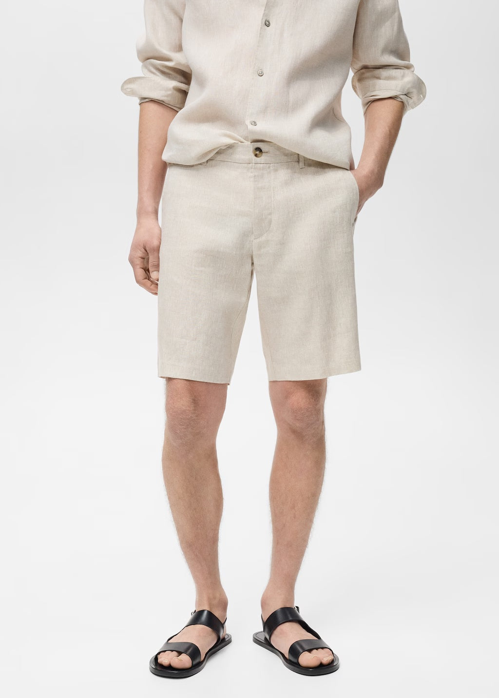Mango bermudas carp in raw/unbleached