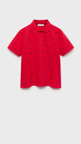 Mango poloshirt fermicy in red