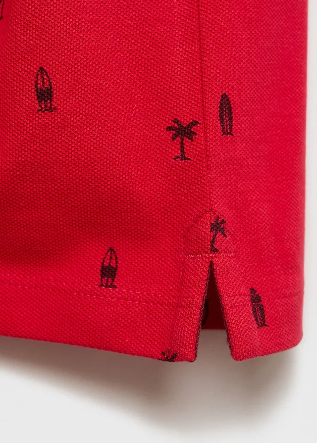 Mango poloshirt fermicy in red