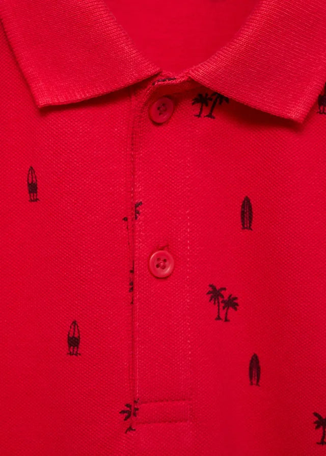 Mango poloshirt fermicy in red