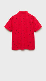 Mango poloshirt fermicy in red
