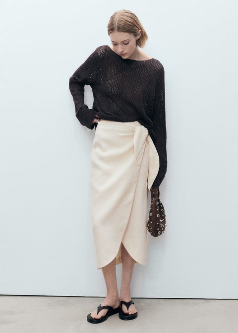 Mango skirt pareo in stone