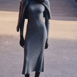 Mango dress maflurry in medium vigore grey