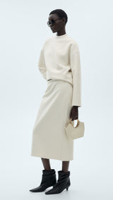 Mango skirt buble in raw/unbleached - 99999999_01