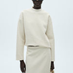 Mango skirt buble in raw/unbleached - D1