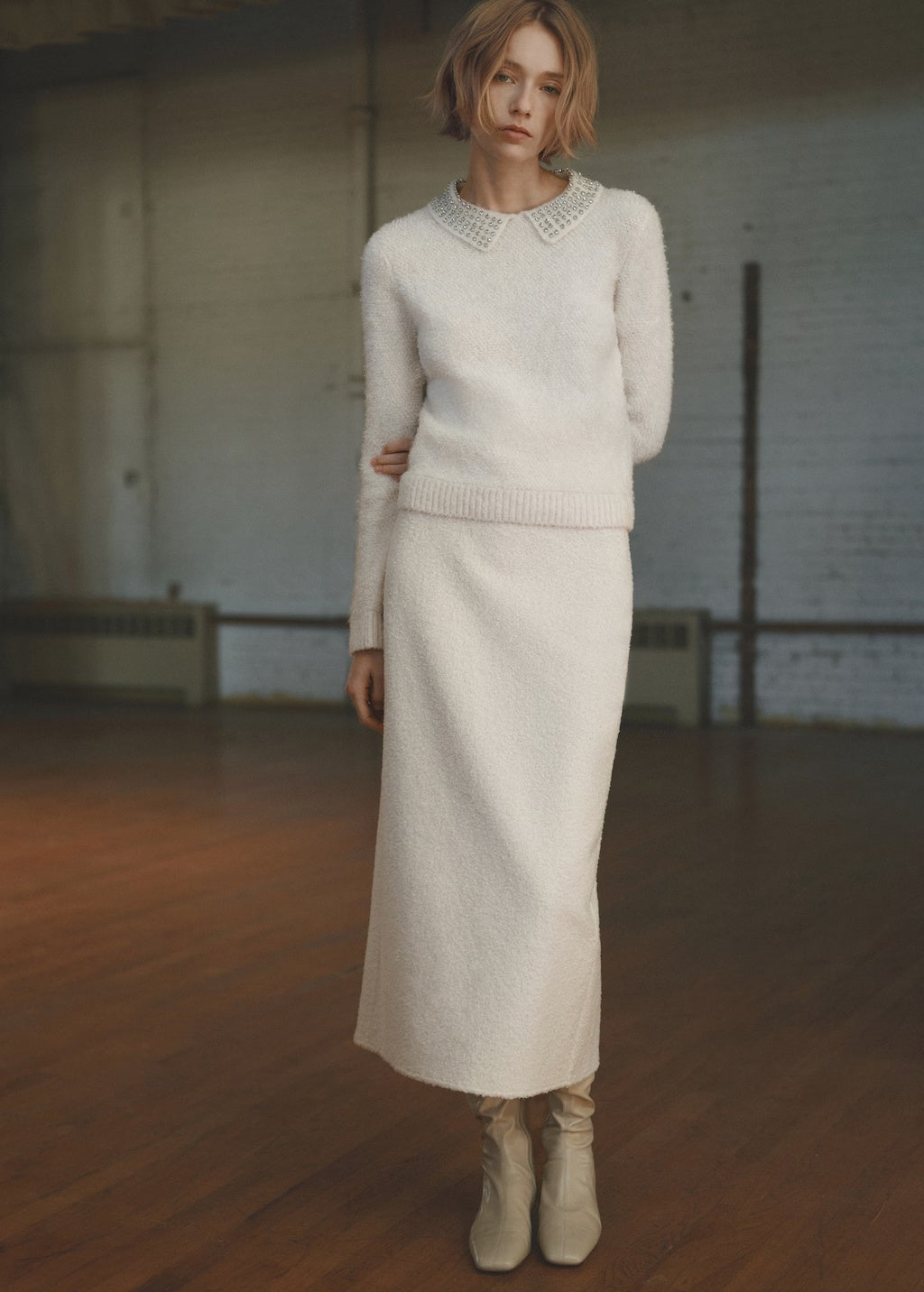 Mango skirt buble in raw/unbleached - D7