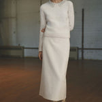 Mango skirt buble in raw/unbleached - D7