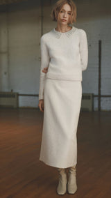 Mango skirt buble in raw/unbleached - D7